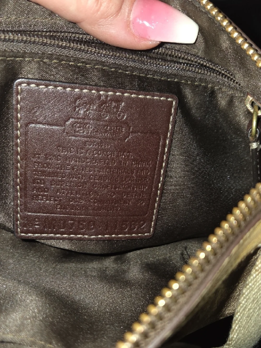 Coach Brown Signature Canvas Shoulder Bag with Yellow Trim - Picture 2 of 4